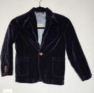 Scotch & Soda kids size 8 (128) navy velvet blazer.  Scotch Shrunk.